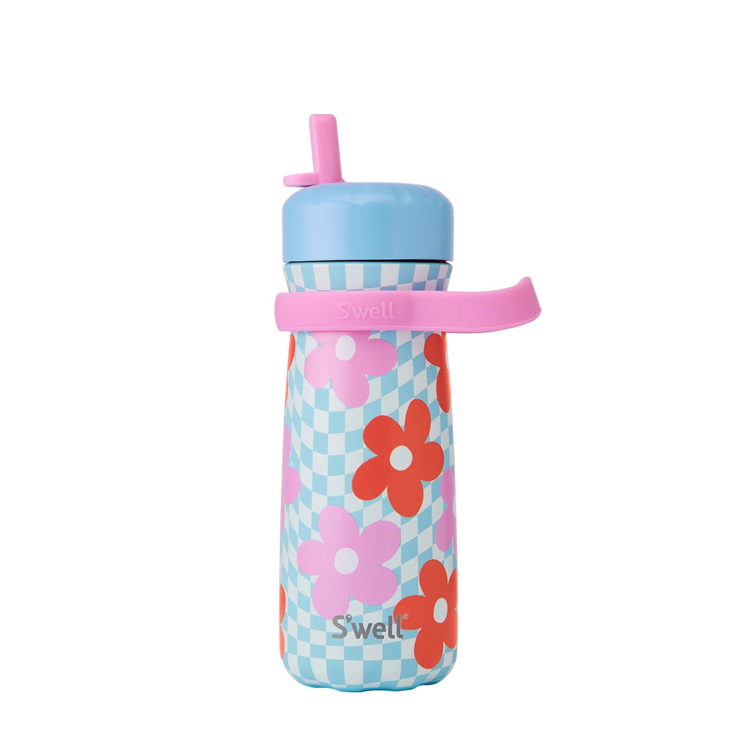 traveler-with-flip-straw-lid-16oz-h3 Swell-Kids-Water-Bottle-Traveler-16oz-Pink-Petal-Front-Lid-Up.jpg
