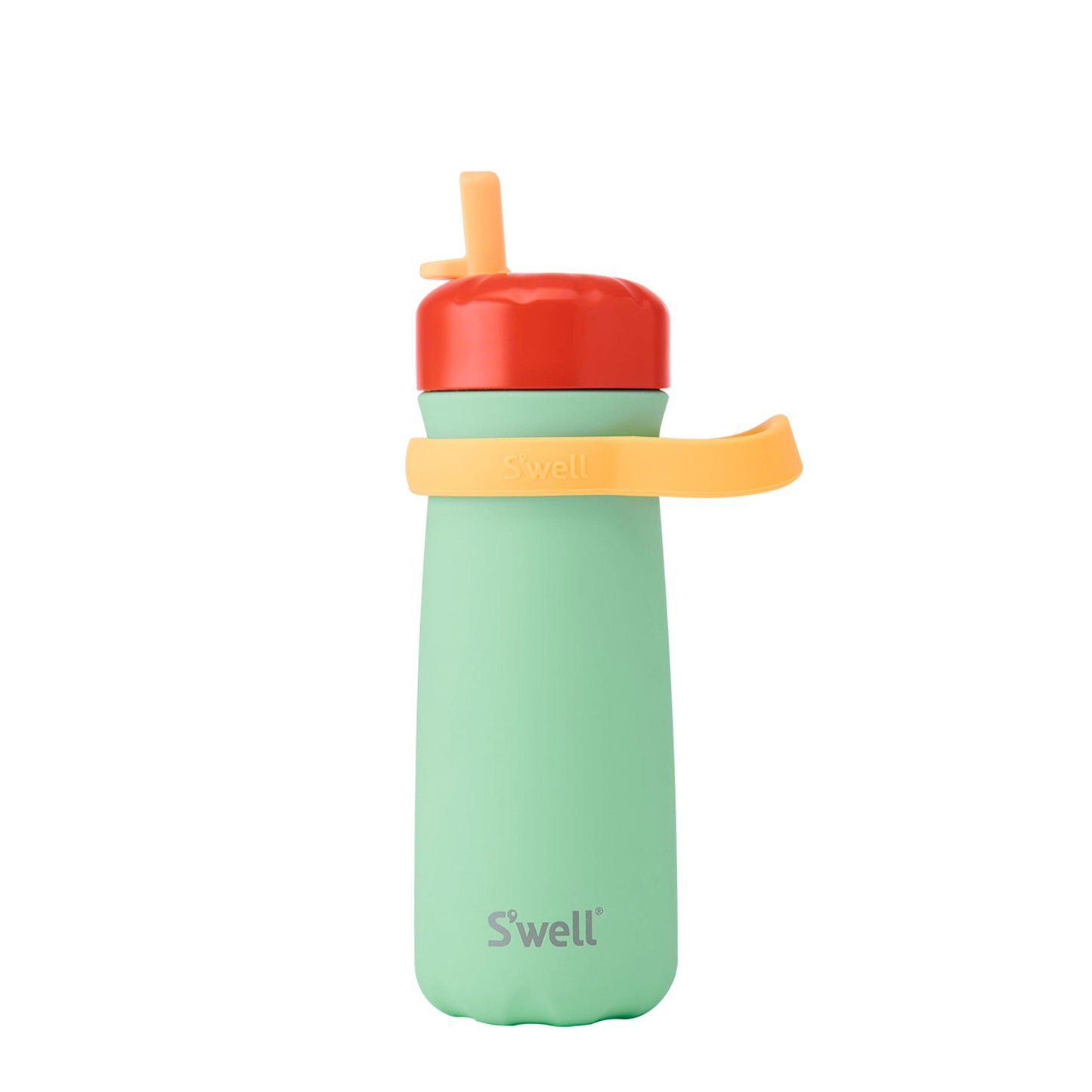 traveler-with-flip-straw-lid-16oz-h3 Swell-Kids-Water-Bottle-Traveler-16oz-Spring-Green-Front-Lid-Up.jpg